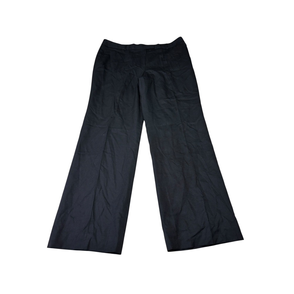 Brooks Brothers 346 Caroline Fit Black Wool Wide Dress Pants‎ Womens 16 W36 L32